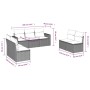 Juego de sofás de jardín 7 piezas con cojines ratán PE marrón by vidaXL, Garden sets - Ref: Foro24-3218823, Price: 429,31 €, ...