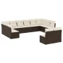 Set de sofás de jardín y cojines 12 pzas ratán sintético marrón by vidaXL, Garden sets - Ref: Foro24-3218373, Price: 747,07 €...