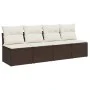 Gartensofa mit Kissen, 4 Plätze, braunes Kunststoff-Rattan. von vidaXL, Outdoor-Sofas - Ref: Foro24-366203, Preis: 236,83 €, ...