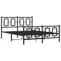 Estructura de cama cabecero y estribo metal negro 140x190 cm de vidaXL, Camas y somieres - Ref: Foro24-374259, Precio: 131,78...