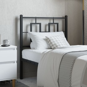 Black metal headboard 75 cm by vidaXL, Headboards and footboards - Ref: Foro24-374267, Price: 30,70 €, Discount: %