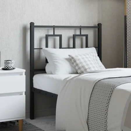 Black metal headboard 75 cm by vidaXL, Headboards and footboards - Ref: Foro24-374267, Price: 30,20 €, Discount: %