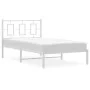 Metal bed frame with white headboard 100x190 cm by vidaXL, Beds and slatted bases - Ref: Foro24-374284, Price: 73,01 €, Disco...