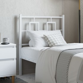 Cabecero de metal blanco 80 cm de vidaXL, Cabeceros y pies de cama - Ref: Foro24-374317, Precio: 28,80 €, Descuento: %