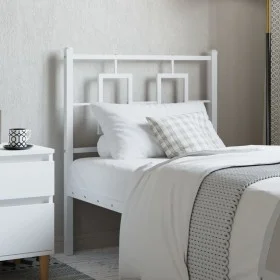 White metal headboard 80 cm by vidaXL, Headboards and footboards - Ref: Foro24-374317, Price: 28,41 €, Discount: %