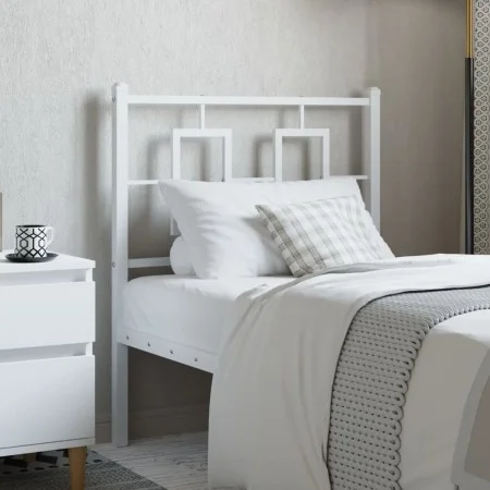 Cabecero de metal blanco 80 cm de vidaXL, Cabeceros y pies de cama - Ref: Foro24-374317, Precio: 28,40 €, Descuento: %