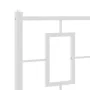 Metal bed frame with headboard and footboard white 90x200 cm by vidaXL, Beds and slatted bases - Ref: Foro24-374301, Price: 8...