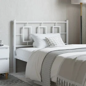 Cabecero de metal blanco 107 cm de vidaXL, Cabeceros y pies de cama - Ref: Foro24-374320, Precio: 32,94 €, Descuento: %