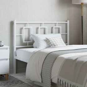 White metal headboard 107 cm by vidaXL, Headboards and footboards - Ref: Foro24-374320, Price: 33,42 €, Discount: %