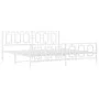 Metal bed frame with headboard and white footboard 200x200 cm by vidaXL, Beds and slatted bases - Ref: Foro24-374315, Price: ...