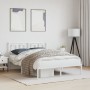 Metallbettgestell mit weißem Kopfteil 140x190 cm von vidaXL, Betten und Lattenroste - Ref: Foro24-374290, Preis: 103,83 €, Ra...
