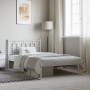Metallbettgestell mit weißem Kopfteil 107x203 cm von vidaXL, Betten und Lattenroste - Ref: Foro24-374286, Preis: 76,70 €, Rab...