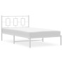 Metallbettgestell mit weißem Kopfteil 107x203 cm von vidaXL, Betten und Lattenroste - Ref: Foro24-374286, Preis: 76,70 €, Rab...