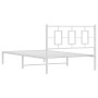 Metallbettgestell mit weißem Kopfteil 107x203 cm von vidaXL, Betten und Lattenroste - Ref: Foro24-374286, Preis: 76,70 €, Rab...