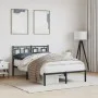 Bed frame with black metal headboard 120x190 cm by vidaXL, Beds and slatted bases - Ref: Foro24-374238, Price: 103,06 €, Disc...