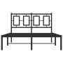 Estructura de cama con cabecero metal negro 120x190 cm de vidaXL, Camas y somieres - Ref: Foro24-374238, Precio: 104,51 €, De...