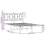 Estructura de cama con cabecero metal negro 120x190 cm de vidaXL, Camas y somieres - Ref: Foro24-374238, Precio: 104,51 €, De...