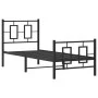Bed frame with headboard and black metal footboard 80x200 cm by vidaXL, Beds and slatted bases - Ref: Foro24-374250, Price: 8...