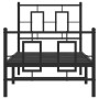 Bettgestell mit Kopfteil und Fußteil aus schwarzem Metall 80x200 cm von vidaXL, Betten und Lattenroste - Ref: Foro24-374250, ...