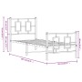 Bettgestell mit Kopfteil und Fußteil aus schwarzem Metall 80x200 cm von vidaXL, Betten und Lattenroste - Ref: Foro24-374250, ...