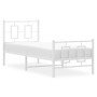 Metallbettgestell mit Kopf- und Fußteil weiß 80x200 cm von vidaXL, Betten und Lattenroste - Ref: Foro24-374299, Preis: 77,38 ...