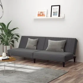 Zweiplätziges Schlafsofa aus dunkelgrauem Samtstoff von vidaXL, Sofas - Ref: Foro24-375927, Preis: 244,72 €, Rabatt: %