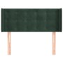 Cabecero de terciopelo verde oscuro 103x16x78/88 cm