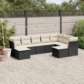 Set de sofás de jardín 8 piezas y cojines ratán sintético negro by vidaXL, Garden sets - Ref: Foro24-3250405, Price: 519,90 €...