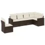 Set sofás de jardín 6 piezas y cojines ratán sintético marrón by vidaXL, Modular outdoor sofas - Ref: Foro24-3251370, Price: ...