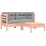 Sofá de jardín con cojines y reposapiés 2 plazas by vidaXL, Modular outdoor sofas - Ref: Foro24-838179, Price: 216,07 €, Disc...