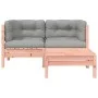 Sofá de jardín con cojines y reposapiés 2 plazas by vidaXL, Modular outdoor sofas - Ref: Foro24-838179, Price: 206,69 €, Disc...