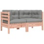 Gartensofa mit Kissen und Fußhocker für 2 Personen. von vidaXL, Modulare Sofas für den Außenbereich - Ref: Foro24-838179, Pre...