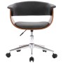 Drehbarer Esszimmerstuhl aus Bugholz und grauem Stoff von vidaXL, Essstühle - Ref: Foro24-287401, Preis: 153,88 €, Rabatt: %