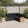 Gartenmöbel-Set 5-teilig mit schwarzen Polstern aus synthetischem Rattan von vidaXL, Gartensets - Ref: Foro24-3260039, Preis:...