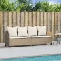 Tumbona con cojines ratán sintético beige by vidaXL, Loungers - Ref: Foro24-368348, Price: 226,40 €, Discount: %