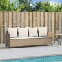 Tumbona con cojines ratán sintético beige by vidaXL, Loungers - Ref: Foro24-368348, Price: 230,14 €, Discount: %