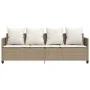 Tumbona con cojines ratán sintético beige by vidaXL, Loungers - Ref: Foro24-368348, Price: 226,40 €, Discount: %