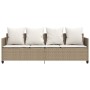 Tumbona con cojines ratán sintético beige by vidaXL, Loungers - Ref: Foro24-368348, Price: 230,14 €, Discount: %