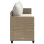 Tumbona con cojines ratán sintético beige by vidaXL, Loungers - Ref: Foro24-368348, Price: 230,14 €, Discount: %