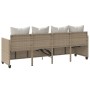 Liegestuhl mit beigen Kunststoff-Rattan-Kissen von vidaXL, Liegen - Ref: Foro24-368348, Preis: 230,14 €, Rabatt: %