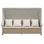 Liegestuhl mit Verdeck und Kissen aus synthetischem Rattan in Beige. von vidaXL, Liegen - Ref: Foro24-368357, Preis: 272,81 €...