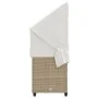 Tumbona con capota y cojines ratán sintético beige by vidaXL, Loungers - Ref: Foro24-368357, Price: 272,81 €, Discount: %