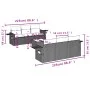 Garten-Essgruppe 7-teilig mit schwarzen Polstern aus synthetischem Rattan. von vidaXL, Gartensets - Ref: Foro24-3252243, Prei...