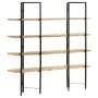 4-tier solid mango wood shelf 160x35x160 cm by vidaXL, Bookcases and shelves - Ref: Foro24-286603, Price: 280,37 €, Discount: %