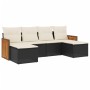 Set de sofás de jardín 6 piezas y cojines ratán sintético negro by vidaXL, Garden sets - Ref: Foro24-3260299, Price: 351,06 €...