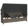 Liegestuhl mit Verdeck und Kissen aus grauem synthetischem Rattan. von vidaXL, Liegen - Ref: Foro24-368355, Preis: 269,98 €, ...