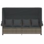 Liegestuhl mit Verdeck und Kissen aus grauem synthetischem Rattan. von vidaXL, Liegen - Ref: Foro24-368355, Preis: 269,98 €, ...