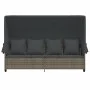 Tumbona con capota y cojines ratán sintético gris by vidaXL, Loungers - Ref: Foro24-368355, Price: 264,60 €, Discount: %