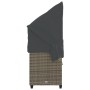 Liegestuhl mit Verdeck und Kissen aus grauem synthetischem Rattan. von vidaXL, Liegen - Ref: Foro24-368355, Preis: 269,98 €, ...