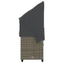 Tumbona con capota y cojines ratán sintético gris by vidaXL, Loungers - Ref: Foro24-368355, Price: 264,60 €, Discount: %